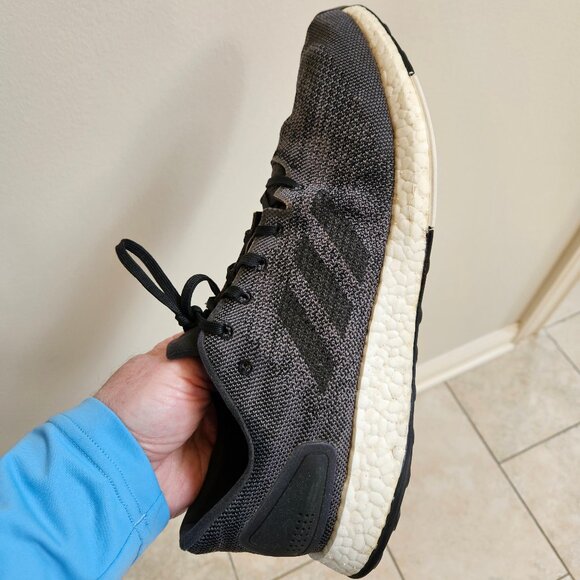 Adidas Men's PureBoost Knit Running Shoes, Gray, Sz 13 - Picture 13 of 16
